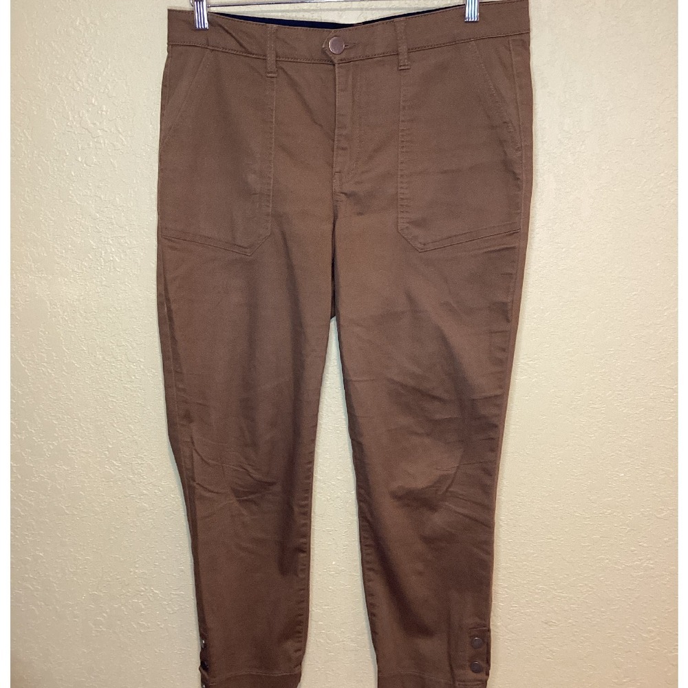 Mason Belle Rust Utility Pocket Snap Leg Jogger Pants, Size 10
